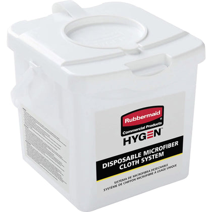 Rubbermaid Commercial HYGEN Microfiber Charging Tub - White (4/Carton) - Buckets & Wringers
