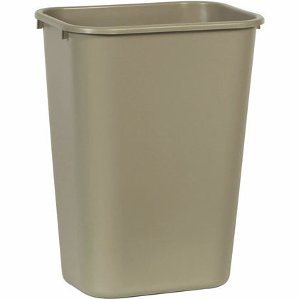 Rubbermaid Commercial Large Deskside Wastebasket - 41 QT Durable Plastic Beige - Waste Containers & Lids