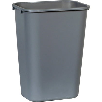 Rubbermaid Commercial Large Deskside Wastebaskets - 41 QT 10.25 gal - Durable Plastic Gray - 12/Carton - Waste