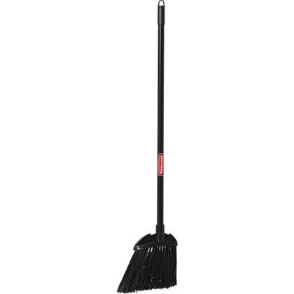 Rubbermaid Commercial Lobby Broom: 7.50’’ Polypropylene Bristle 28’’ Handle - Black Metal - Brooms & Sweepers