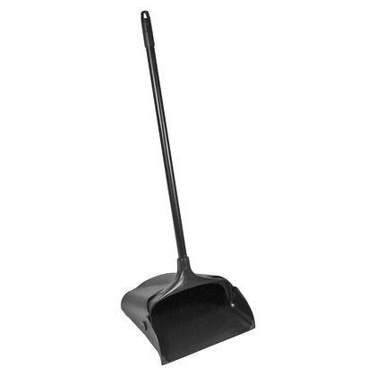 Rubbermaid Commercial LobbyPro Dust Pan - Wide 12.50’’ - Metal Handle - Black - Pans
