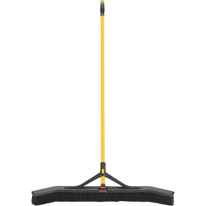 Rubbermaid Commercial Maximizer 36’’ Broom - Steel Handle - Polypropylene Bristle - Brooms & Sweepers