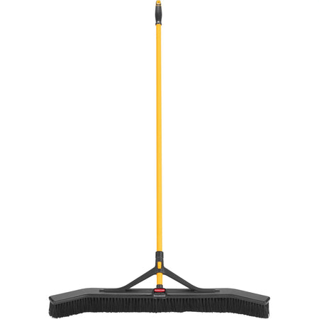 Rubbermaid Commercial Maximizer 36’’ Broom - Steel Handle - Polypropylene Bristle - Brooms & Sweepers