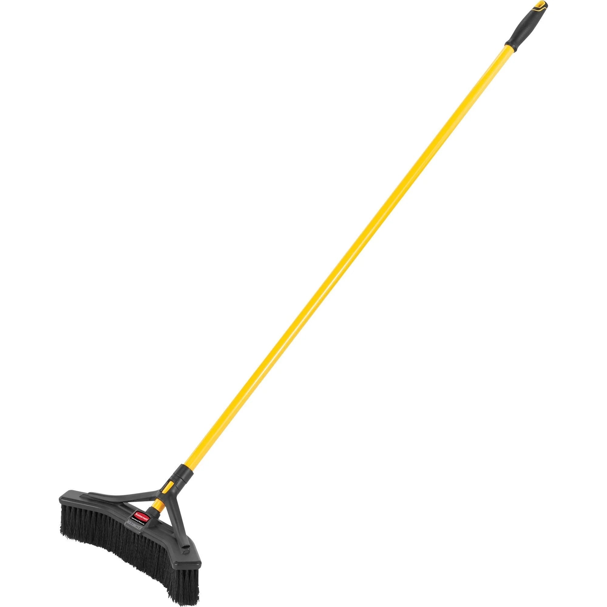 Rubbermaid Commercial Maximizer Push-To-Center 18’’ Broom - Durable Steel Handle - Brooms & Sweepers