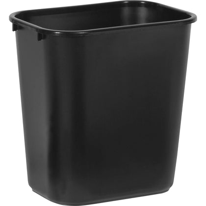 Rubbermaid Commercial Medium Deskside Wastebaskets - 7 gal Capacity - Durable Plastic - Black - 12/Carton - Waste