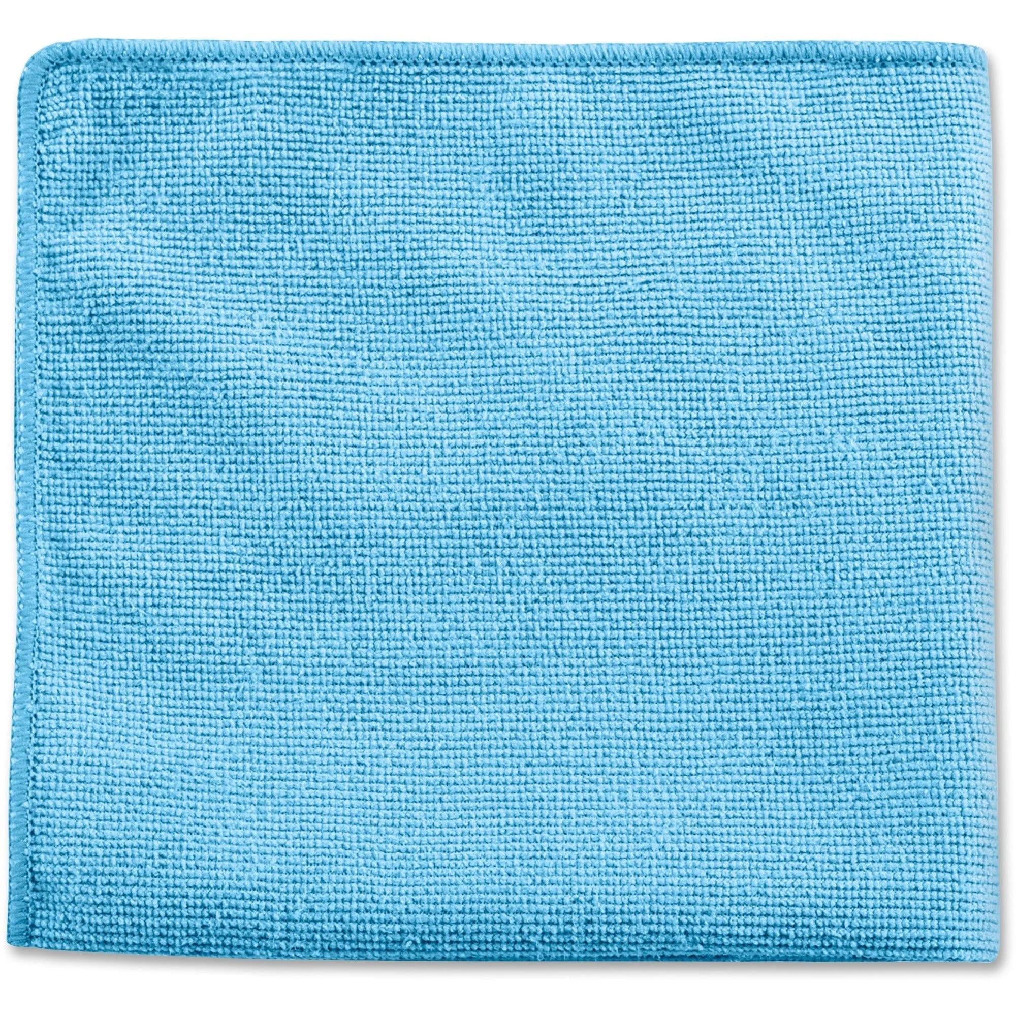 Rubbermaid Commercial Microfiber Cleaning Cloths - 12x12 Blue - 24/Pack - Sponges Pads & Wipers