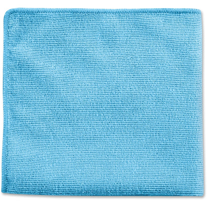 Rubbermaid Commercial Microfiber Cleaning Cloths - 12x12 Blue - 24/Pack - Sponges Pads & Wipers
