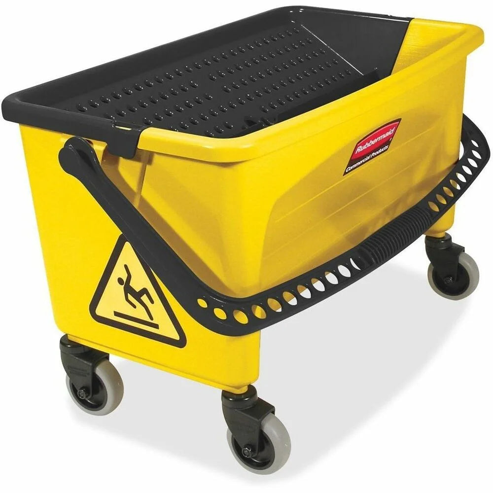 Rubbermaid Commercial Microfiber Press Wring Bucket - Twist-Valve Non-Porous - Buckets & Wringers