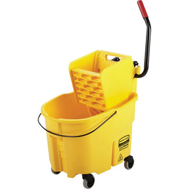 Rubbermaid Commercial Mop Bucket/Wringer Combination - 8.75 gal - Putty Knife Holder - 38.1’’ x 16’’ 23.1’’ - Plastic
