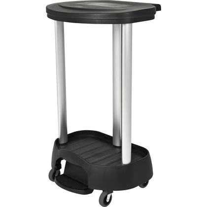 Rubbermaid Commercial Premium Hamper with 4 Casters - Black - Waste Containers & Lids