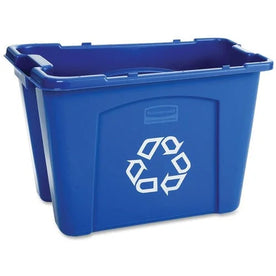 Rubbermaid Commercial Recycling Box - 14 gal Capacity - Blue - Bins