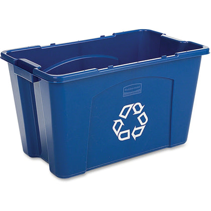 Rubbermaid Commercial Recycling Box: 18 gal Easy to Clean Stackable - Bins