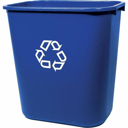 Rubbermaid Commercial Recycling Container - 7.03 gal - Blue - 15’’ x 14’’ - Bins