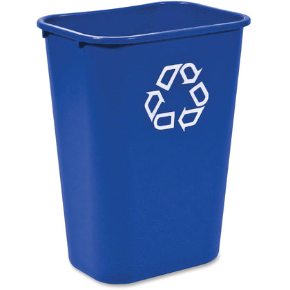 Rubbermaid Commercial Recycling Wastebasket - 10.30 gal - Sturdy Plastic - Blue - Bins