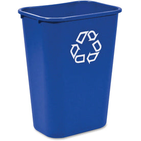 Rubbermaid Commercial Recycling Wastebasket - 10.30 gal - Sturdy Plastic - Blue - Bins