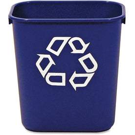 Rubbermaid Commercial Recycling Wastebasket - Compact & Durable - 3.25 gal - Blue - Bins