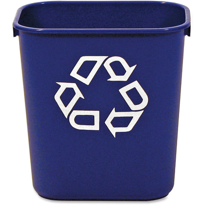 Rubbermaid Commercial Recycling Wastebasket - Compact & Durable - 3.25 gal - Blue - Bins