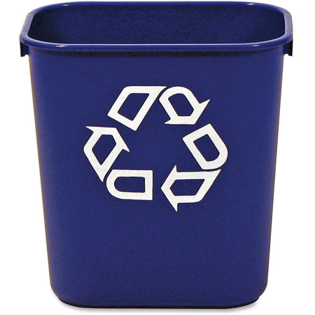 Rubbermaid Commercial Recycling Wastebasket - Compact & Durable - 3.25 gal - Blue - Bins