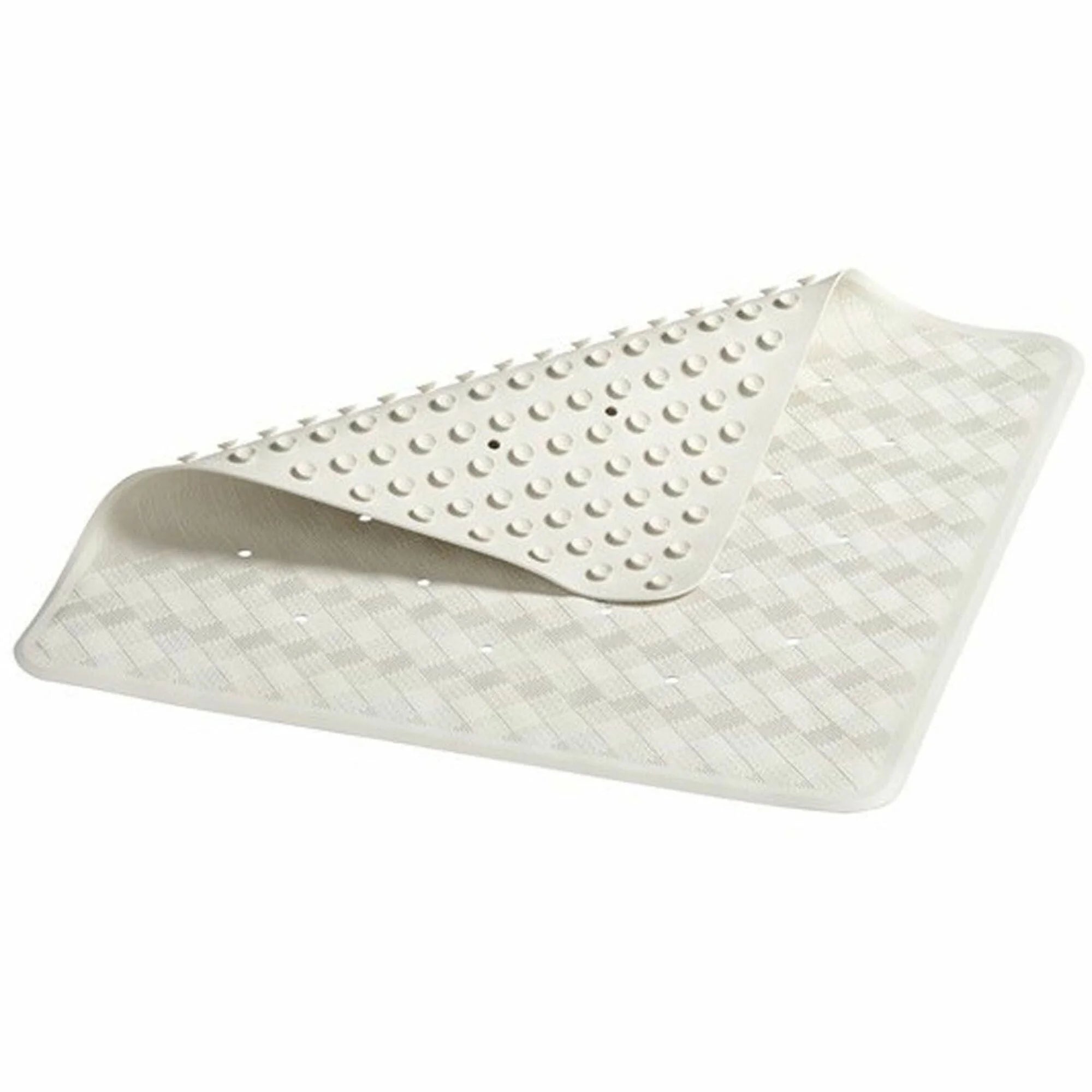 Rubbermaid Commercial Safti Grip Large Bath Mat - Textured Rubber - White - Shower Accessories