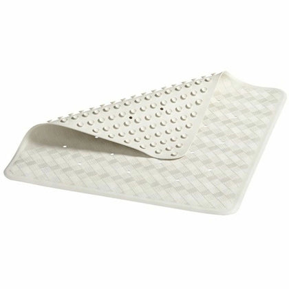 Rubbermaid Commercial Safti Grip Large Bath Mat - Textured Rubber - White - Shower Accessories