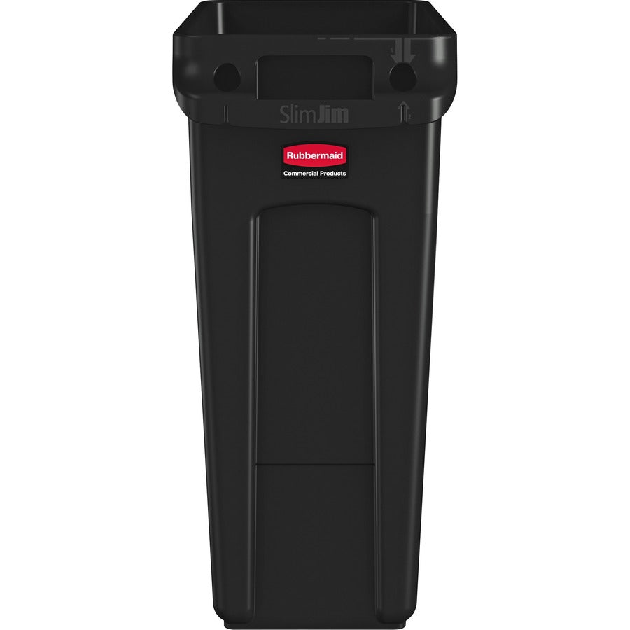 Rubbermaid Commercial Slim Jim 16-Gallon Vented Waste Containers - Front