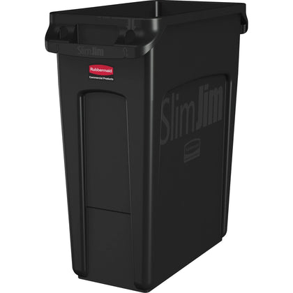 Rubbermaid Commercial Slim Jim 16-Gallon Waste Container - Durable & Recyclable - Containers Lids