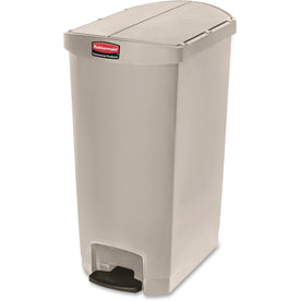 Rubbermaid Commercial Slim Jim 18G End Step Container - 18 gal Capacity - Waste Containers & Lids
