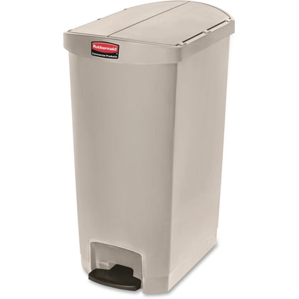 Rubbermaid Commercial Slim Jim 18G End Step Container - 18 gal Capacity - Waste Containers & Lids