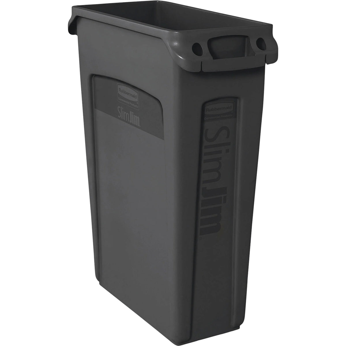 Rubbermaid Commercial Slim Jim 23-Gallon Waste Containers - Durable Rectangular Design - & Lids