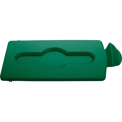 Rubbermaid Commercial Slim Jim Green Closed Lid Insert - Durable Plastic - Recycling Bins