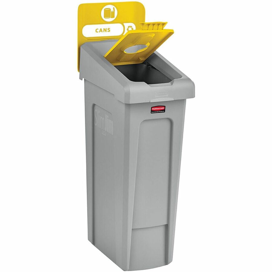 Rubbermaid Commercial Slim Jim Recycling Station 1-Stream Bottles/Cans, 23 Gal - Right