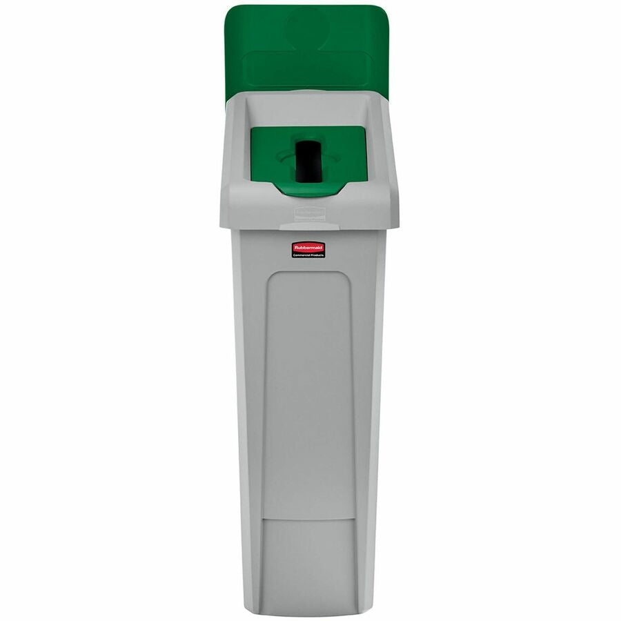 Rubbermaid Commercial Slim Jim Recycling Station 1-Stream Paper, 23 Gal - Front