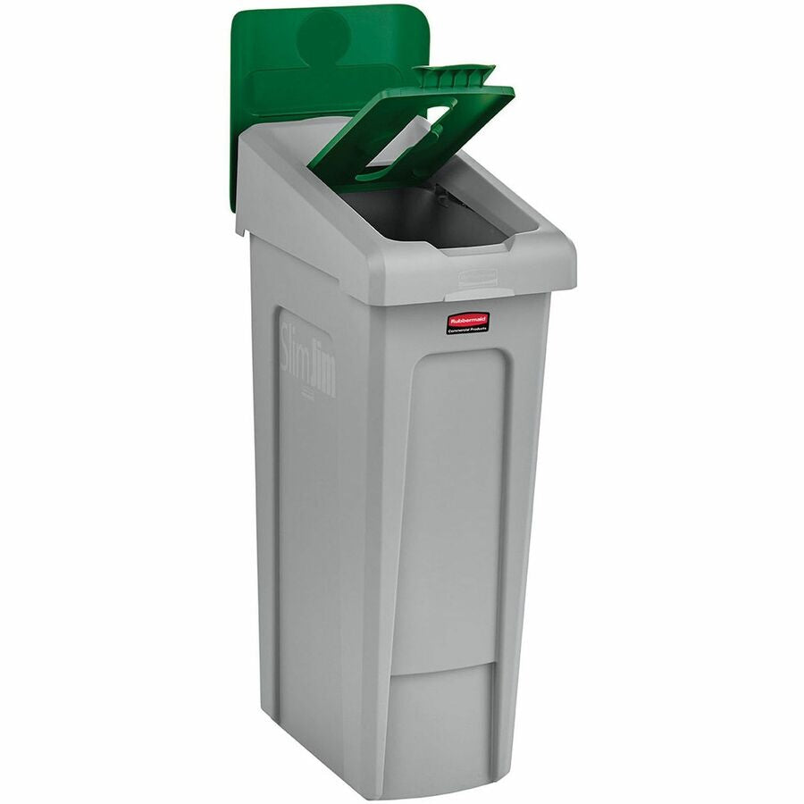 Rubbermaid Commercial Slim Jim Recycling Station 1-Stream Paper, 23 Gal - Right