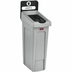 Rubbermaid Commercial Slim Jim Recycling Station - 23 Gal Landfill Bin - Bins