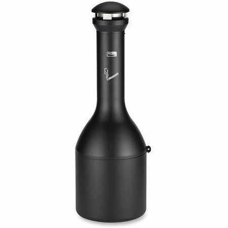 Rubbermaid Commercial Smoking Receptacle - 4.10 gal - Metal - Black - Receptacles