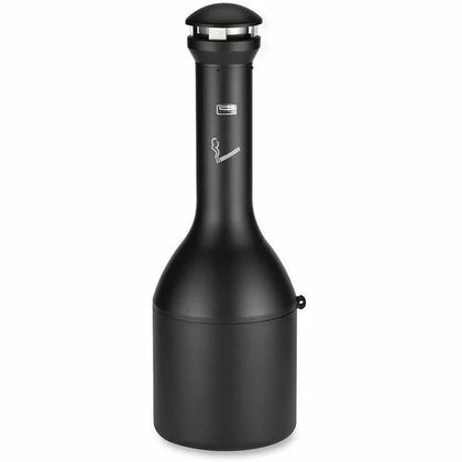 Rubbermaid Commercial Smoking Receptacle - 4.10 gal - Metal - Black - Receptacles