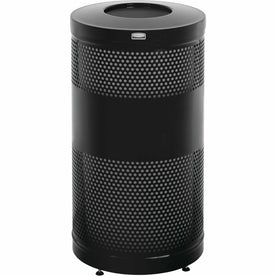 Rubbermaid Commercial Steel Receptacle - 25 gal Capacity - Durable & Stylish - Waste Containers Lids