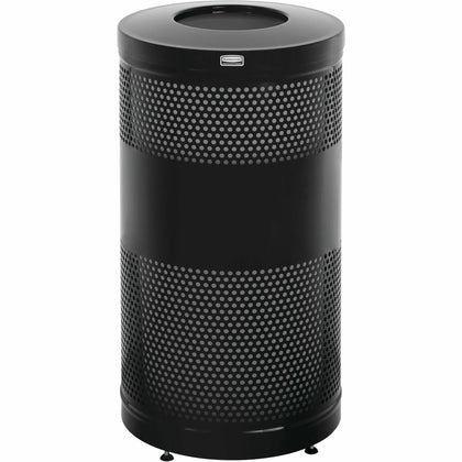 Rubbermaid Commercial Steel Receptacle - 25 gal Capacity - Durable & Stylish - Waste Containers Lids