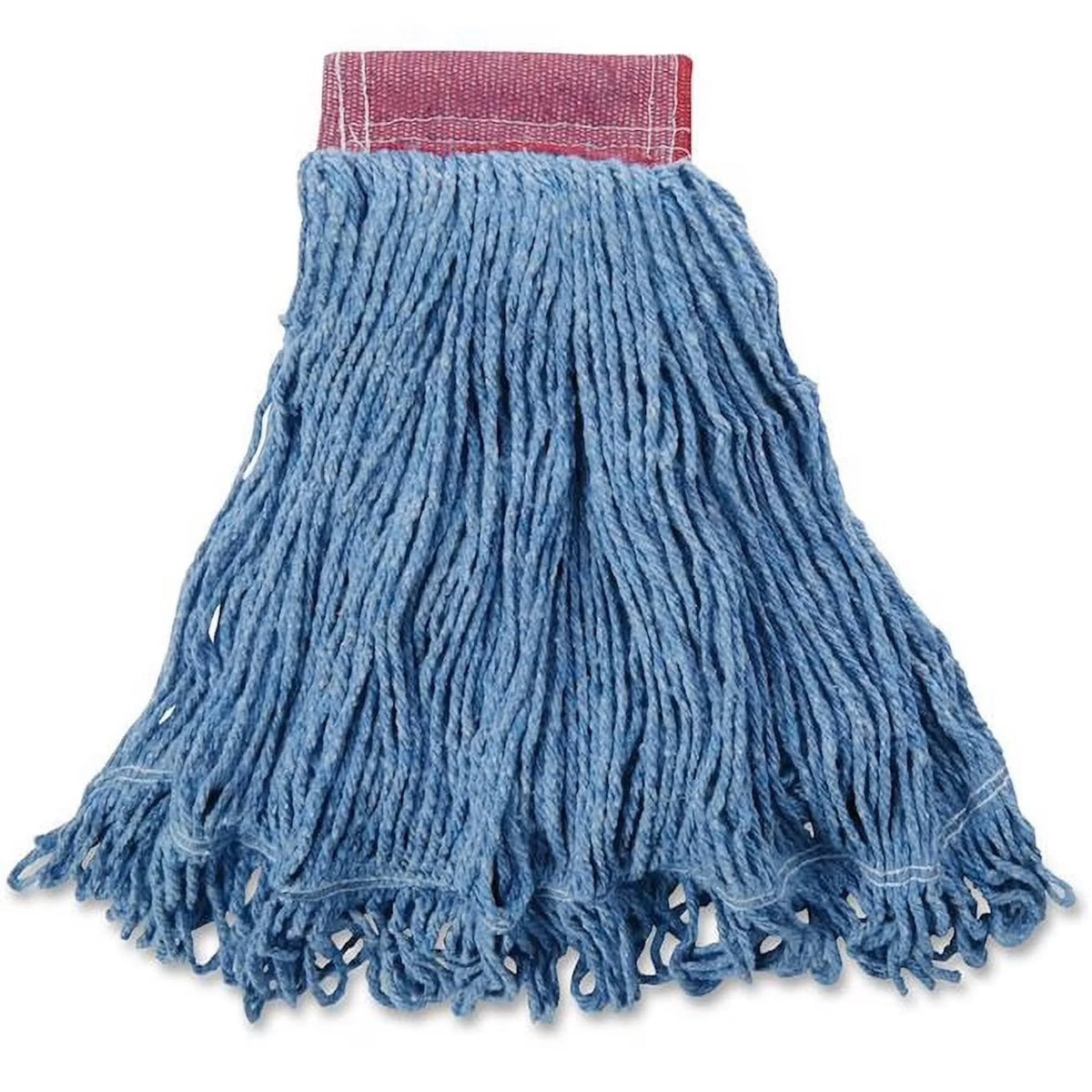 Rubbermaid Commercial Super Stitch 24 oz Blend Wet Mop Heads - Antimicrobial - Cotton Synthetic Yarn - Blue - 6