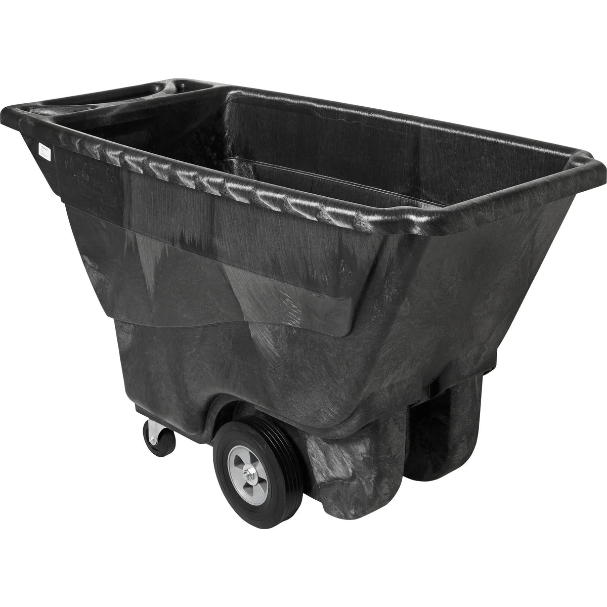 Rubbermaid Commercial Tilt Dump Truck - 850 lb Capacity - Black - Hand Trucks & Dollies
