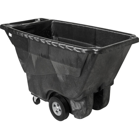 Rubbermaid Commercial Tilt Dump Truck - 850 lb Capacity - Black - Hand Trucks & Dollies