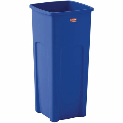 Rubbermaid Commercial Untouchable 23 gal Square Container - Blue - Waste Containers & Lids