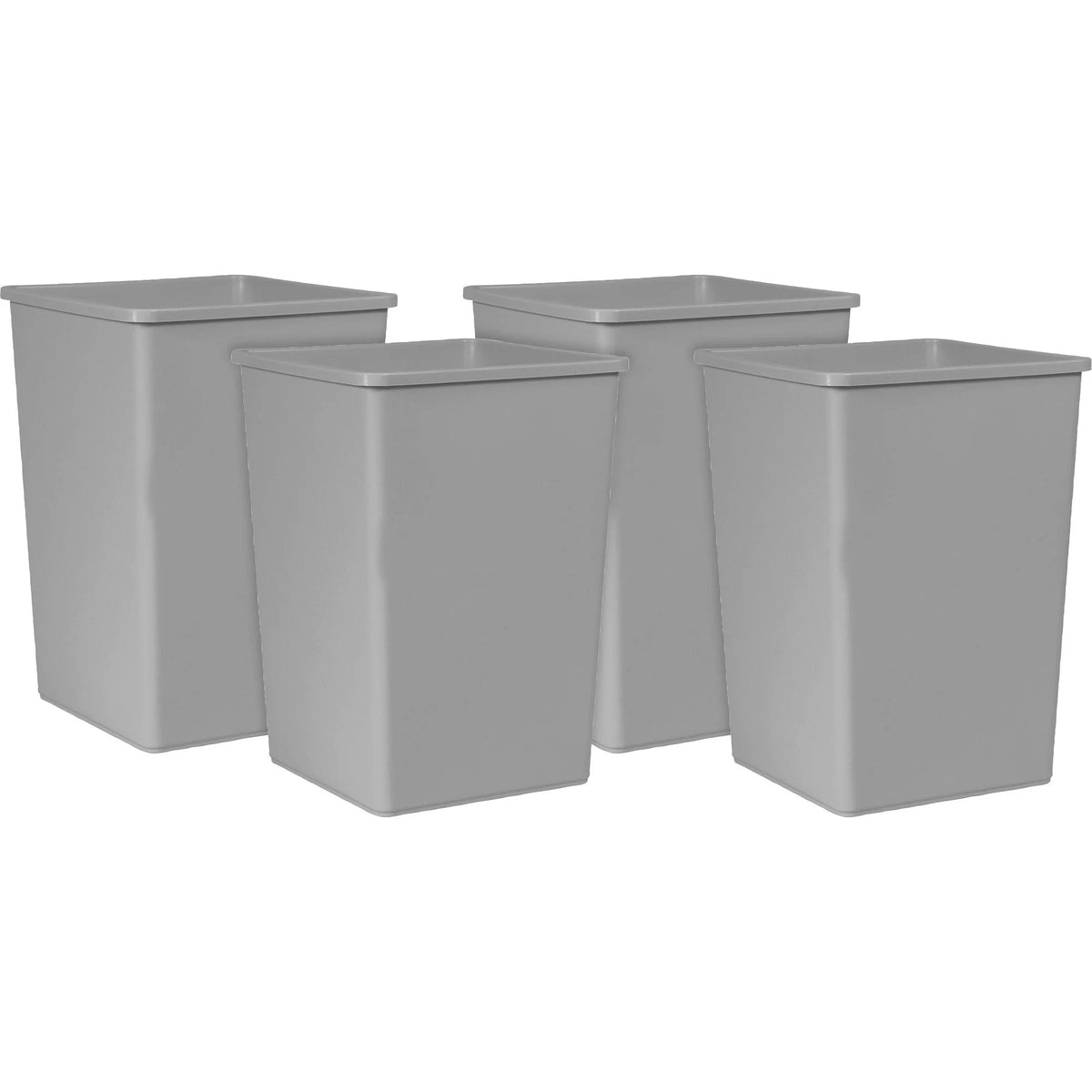 Rubbermaid Commercial Untouchable 35-Gallon Container - Durable Gray Bin - Waste Containers & Lids