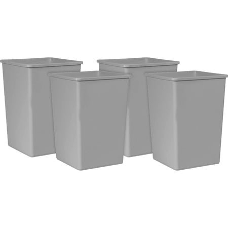 Rubbermaid Commercial Untouchable 35-Gallon Container - Durable Gray Bin - Waste Containers & Lids