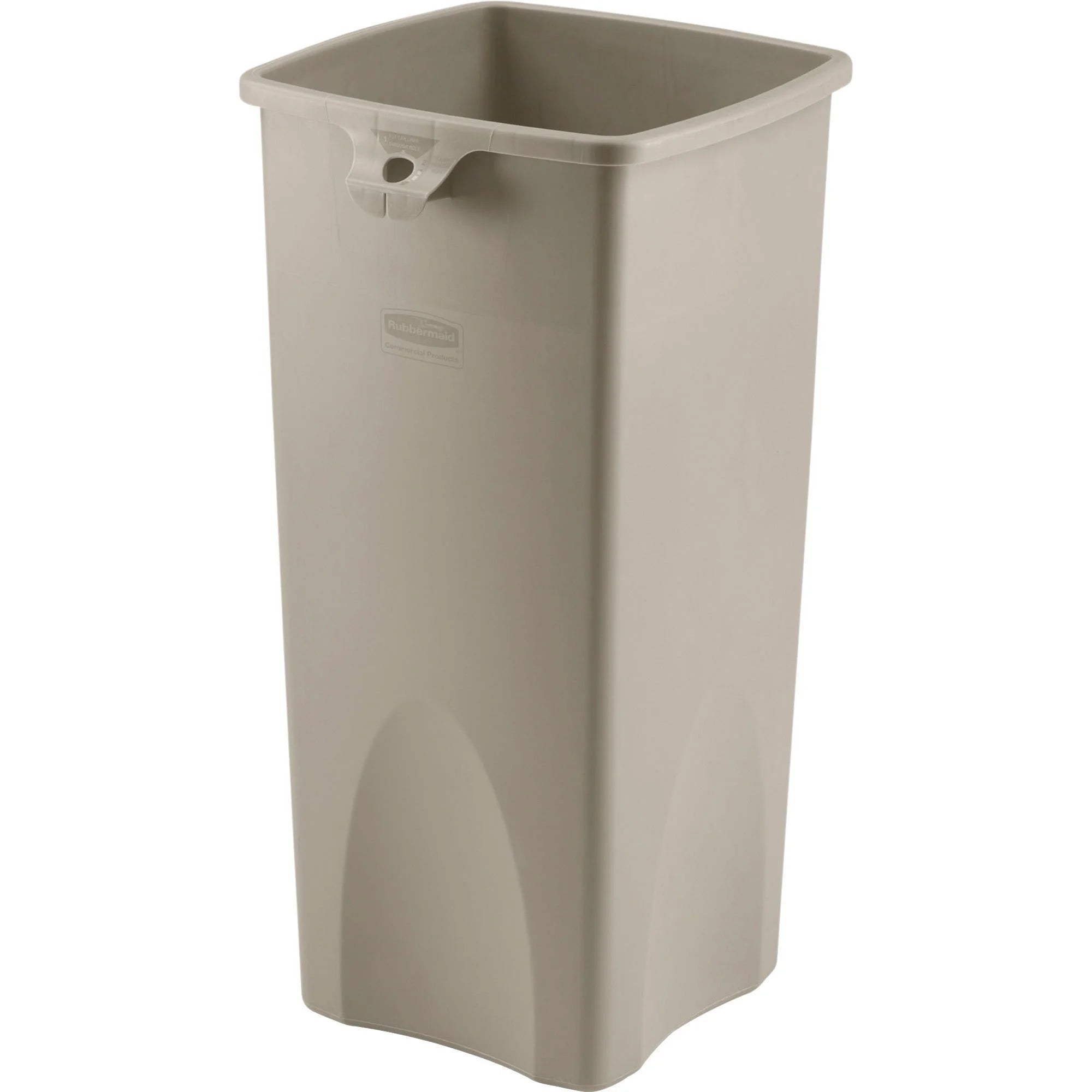 Rubbermaid Commercial Untouchable Square Container - 23 gal - Durable Plastic - Waste Containers & Lids
