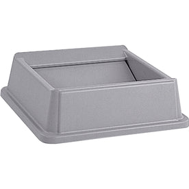 Rubbermaid Commercial Untouchable Swing Top - Gray - 1 Each - Waste Containers & Lids