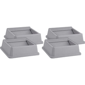 Rubbermaid Commercial Untouchable Swing Top - Gray - 4/Carton - Waste Containers & Lids