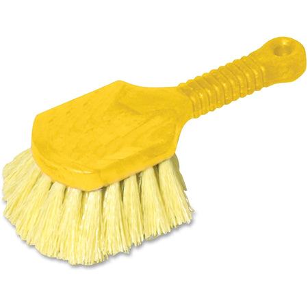 Rubbermaid Commercial Utility Brush - 8’’ Handle - Yellow - Scrub Brushes
