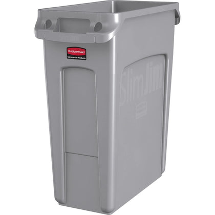 Rubbermaid Slim Jim 16 gal Vented Container: Durable Sturdy & Lightweight - Waste Containers Lids