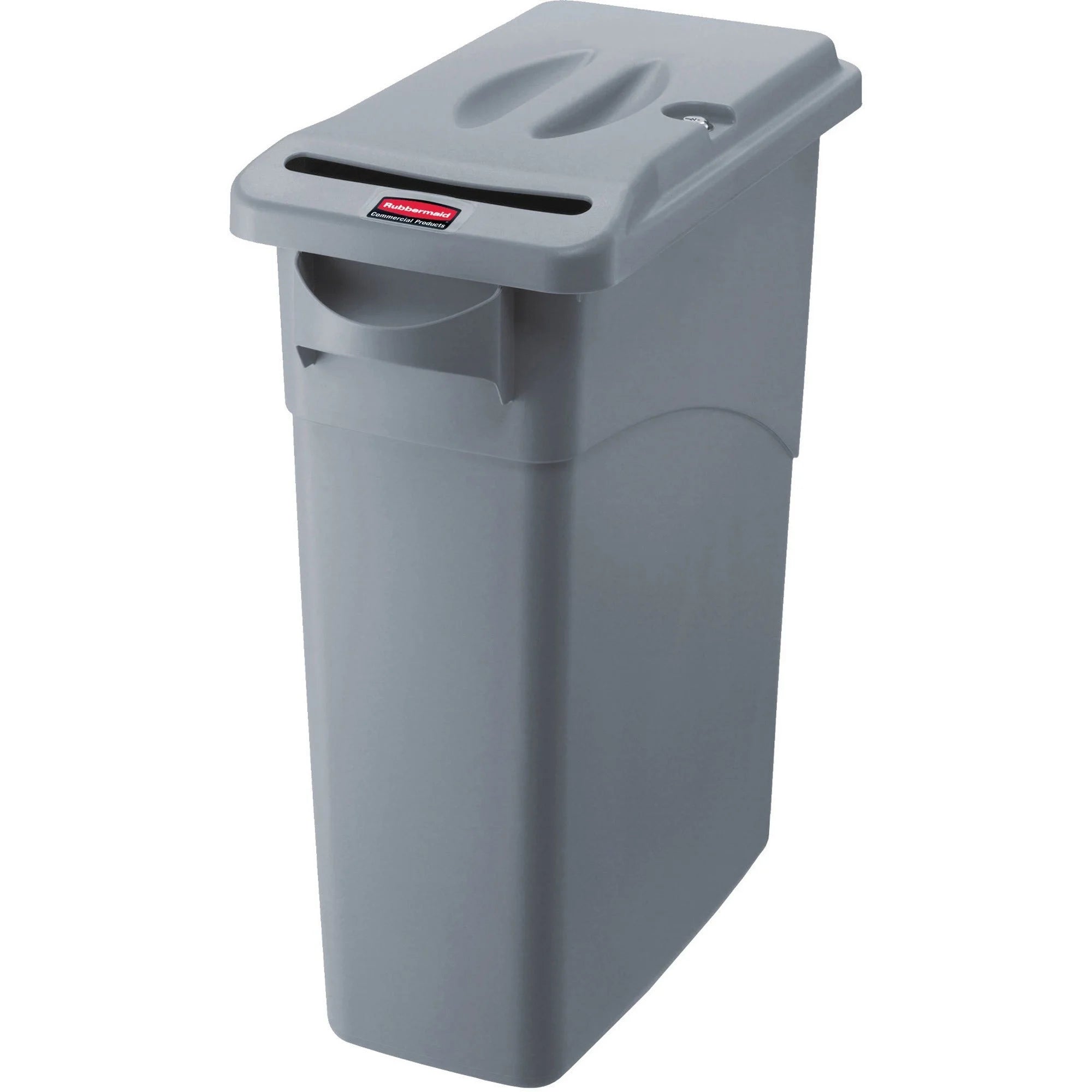 Rubbermaid Slim Jim Confidential Document Containers - 23 gal Gray - Waste & Lids